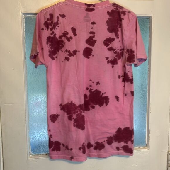 Launder Women’s Pink Tie Dye Drip Teddy Bear Graffiti Graphic Tshirt Size S - Picture 5 of 5
